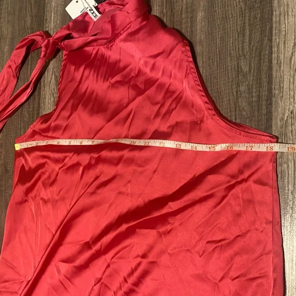 Sleeveless High-Neck Maxi Dress in Bright Fuchsia - Picture 8 of 9